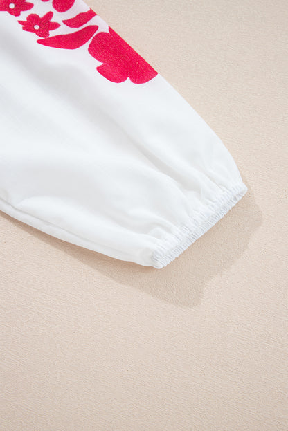 floral embroidered shirt