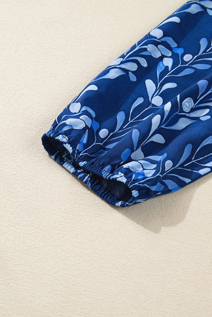 botanical print blouse