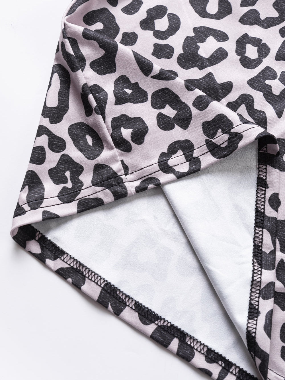 Leopard Print Black Plus Size Tee