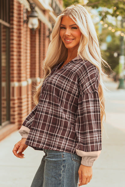 plaid blouse