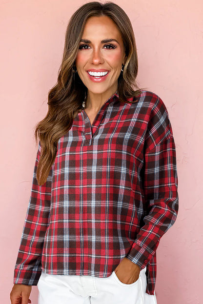 plaid blouse