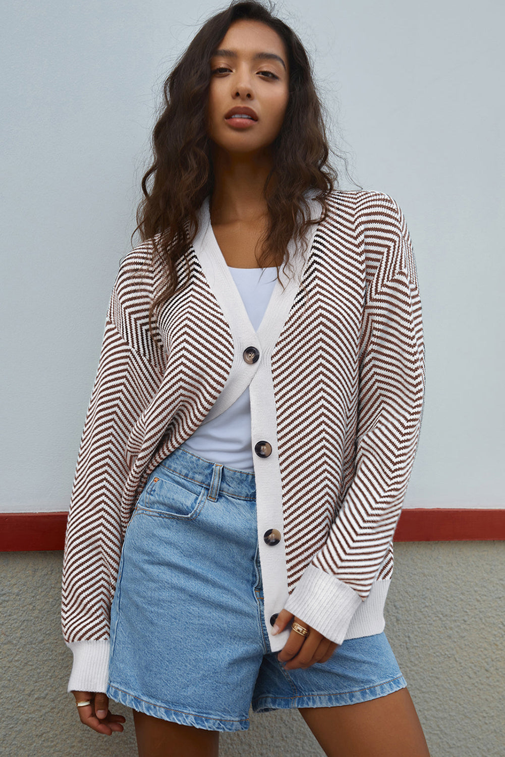 herringbone cardigan