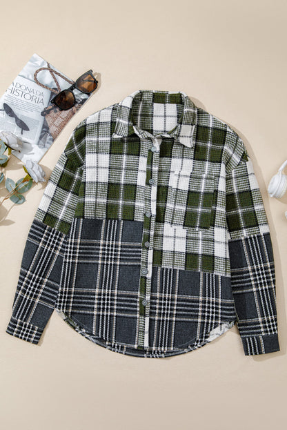 plaid print shacket