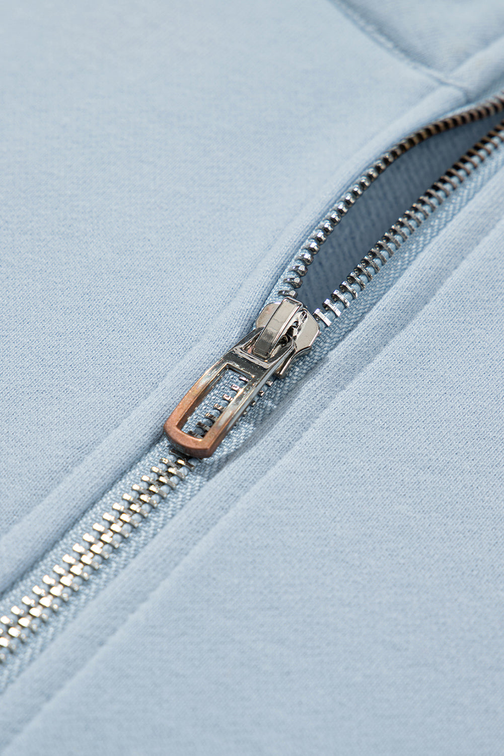 Sky Blue Half Zip up Pullover Active Top and Joggers Set