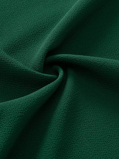 Blackish Green Plus Size Sequin Short Puff Sleeve Top