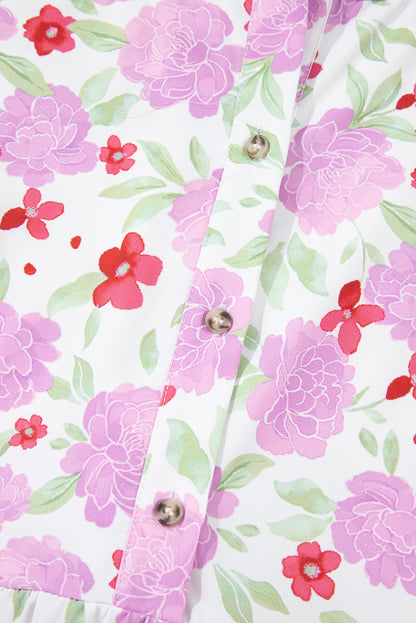 pink floral mini dress