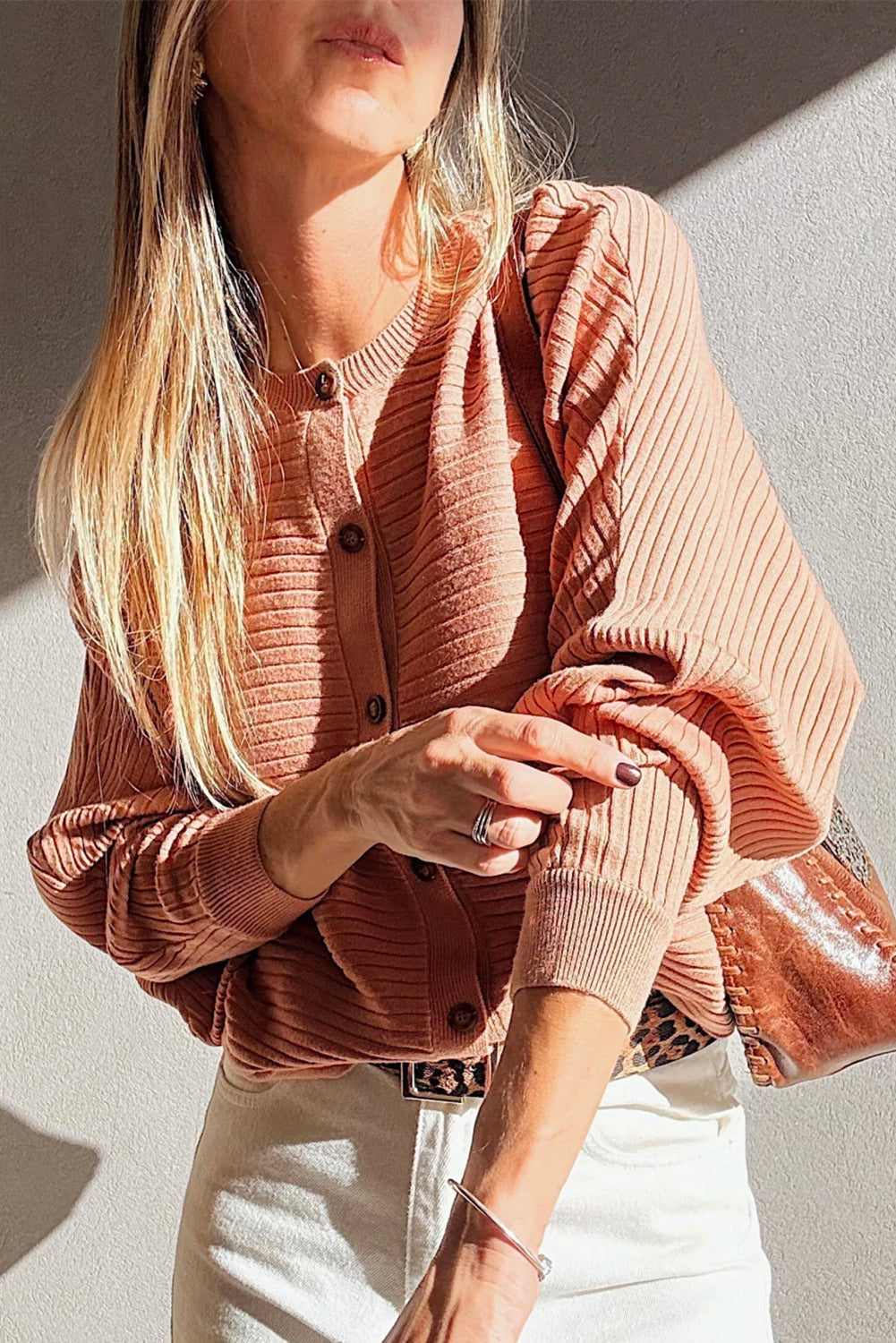 rib knit cardigan