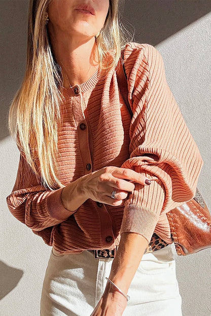 rib knit cardigan