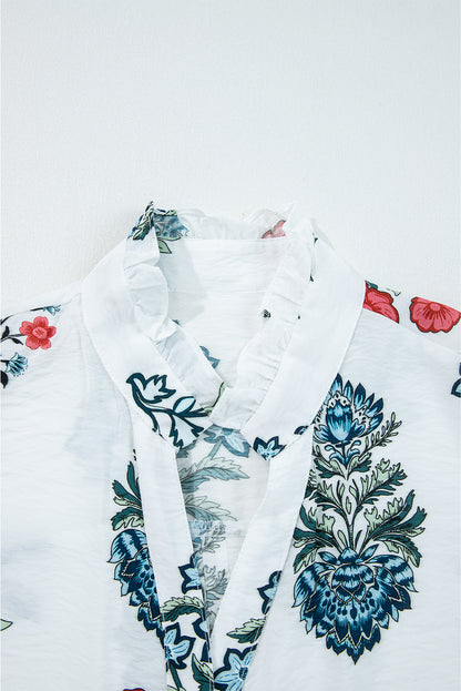 white floral shirt