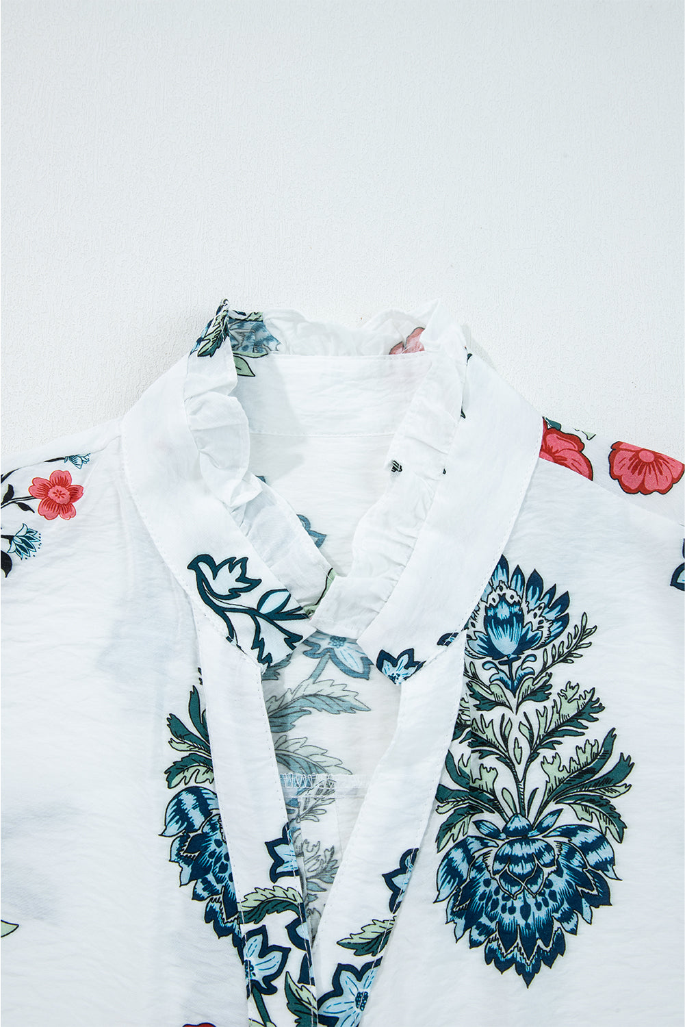 white floral shirt