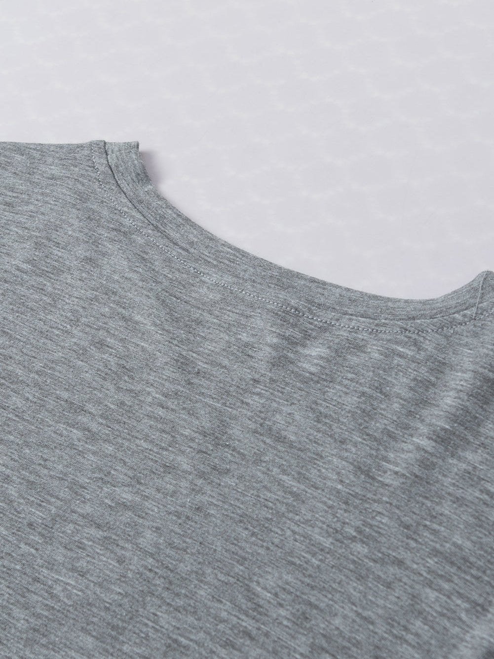 Grey Tiered Ruffle Sleeve Crew Neck Shift Top