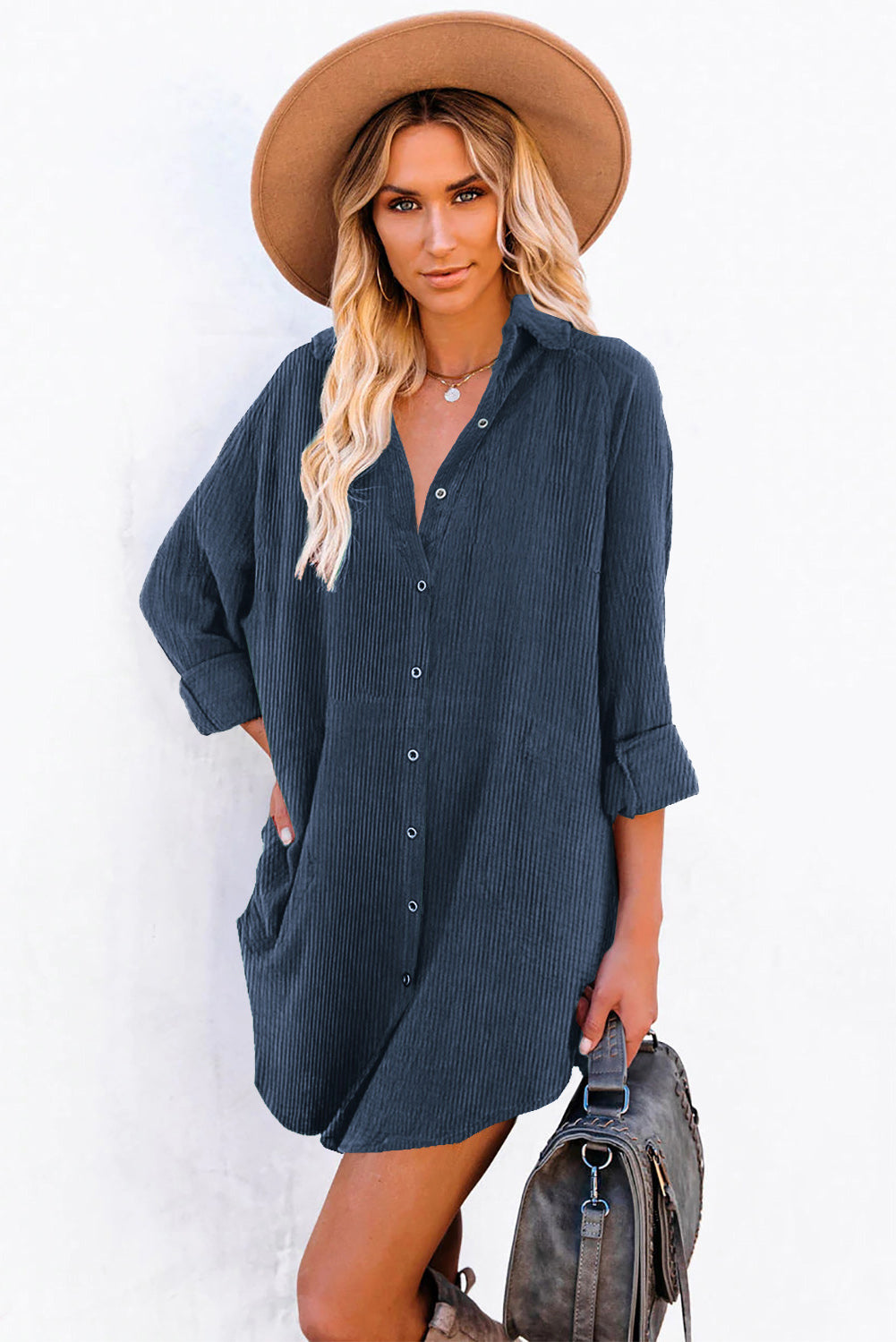 corduroy shirt dress