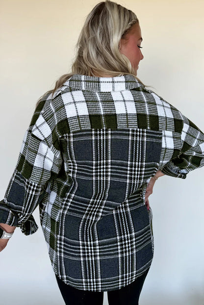 plaid print shacket