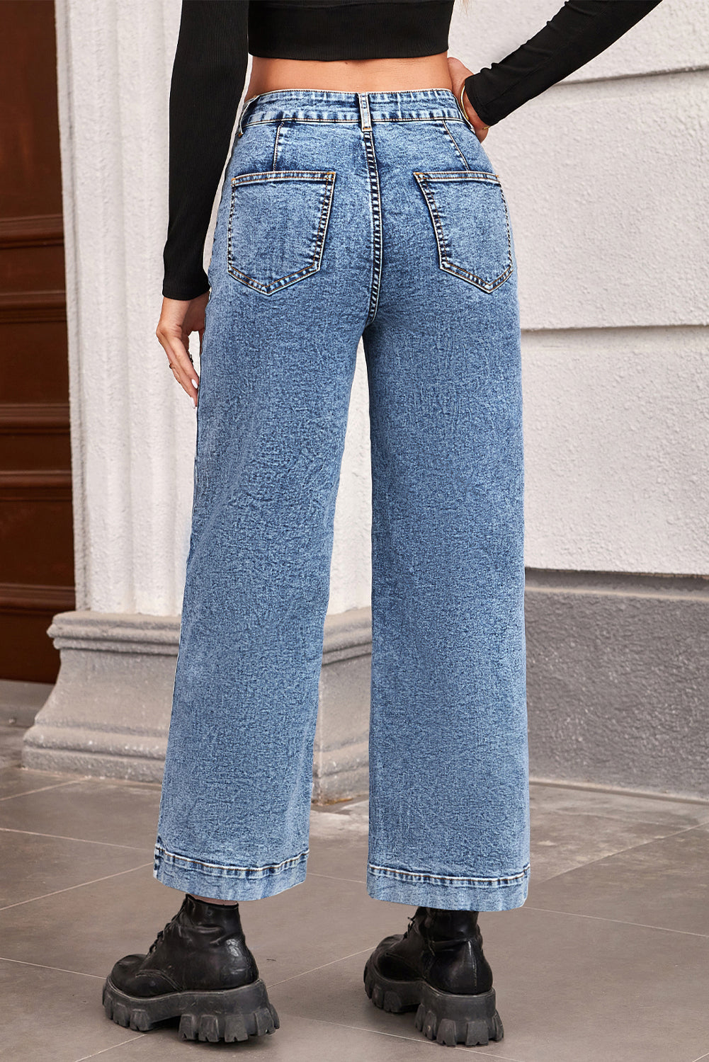 straight leg loose jeans