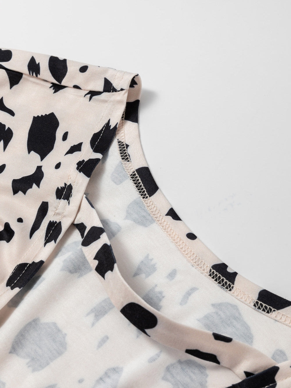 Khaki Leopard Print Twist Open Back Plus Size Top