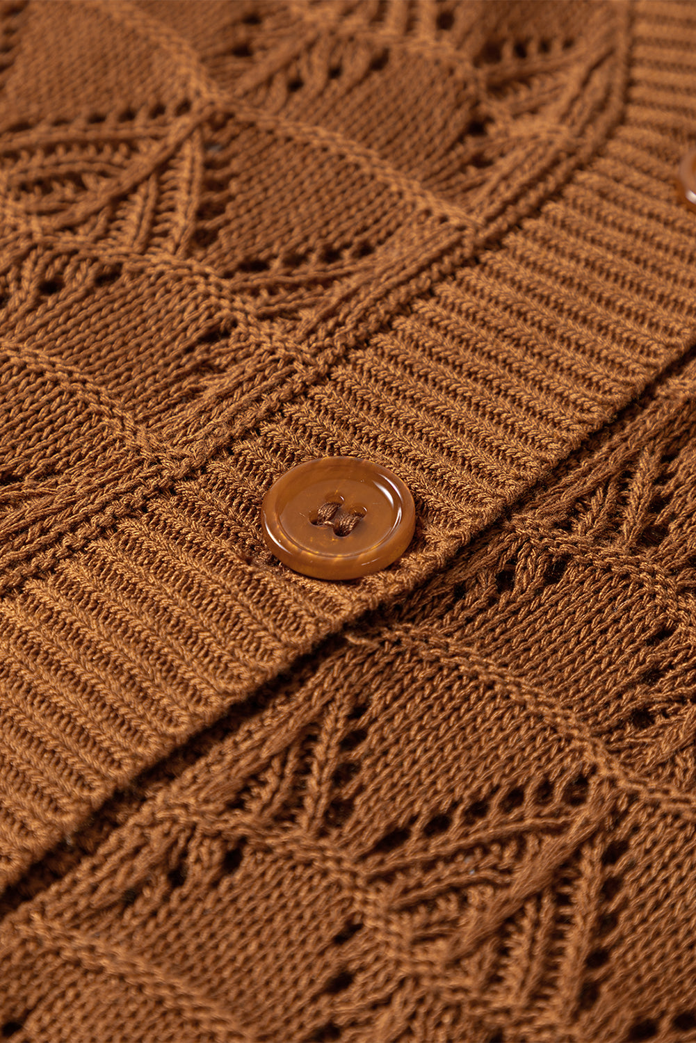 brown crochet cardigan