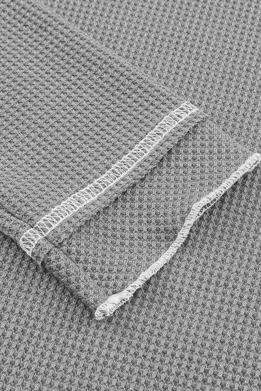 textured knit long sleeve top