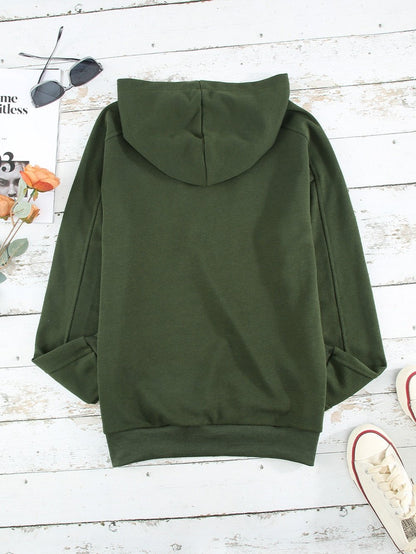 Elegant Green Lace-Up Hoodie for a Stylish Look