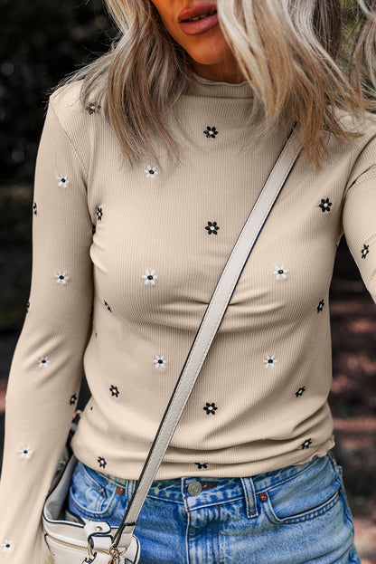 floral embroidered top