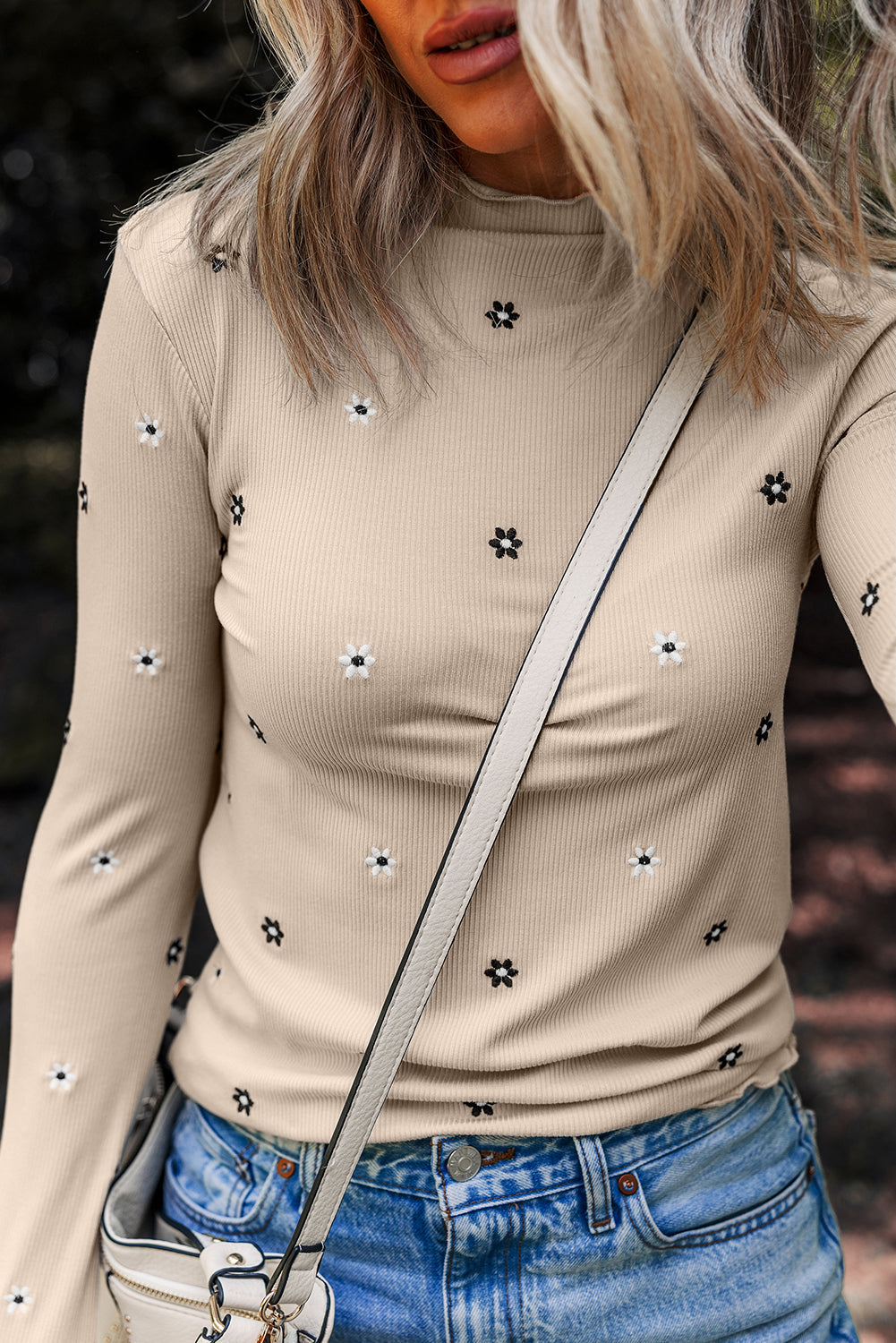 floral embroidered top