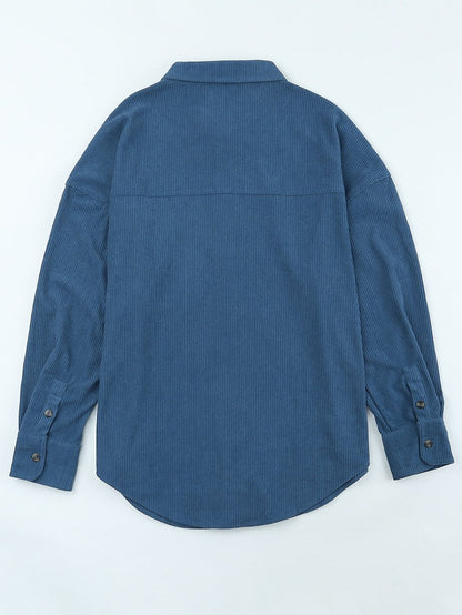 Fashion Style Button Lantern Long Sleeve Blouse