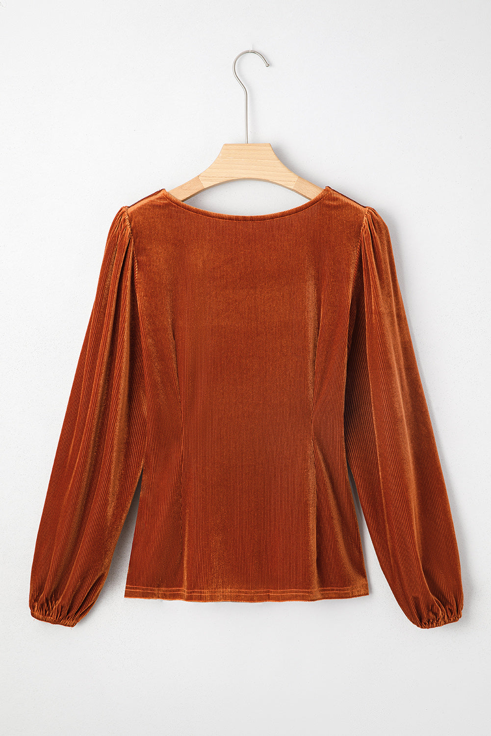 velvet puff sleeve top