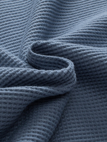 Ashleigh Blue Plus Size Waffle Knit Short Sleeve Drawstring Hoodie