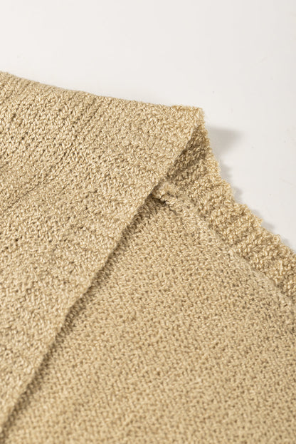 Khaki Dolman Sleeve Cardigan with Pockets