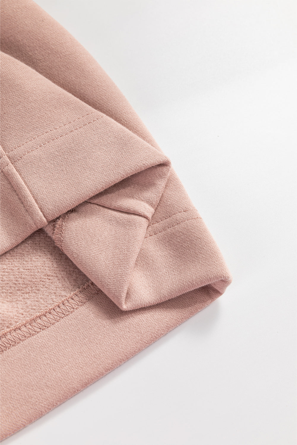 Smoke Gray Zipped Neck Pullover Drop Shoulder Sweatshirt