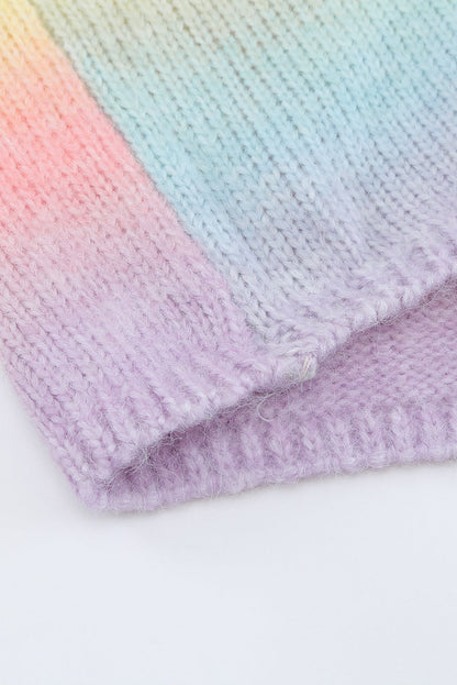 Glowing Multicolour Tie-Dye Oversized Cardigan