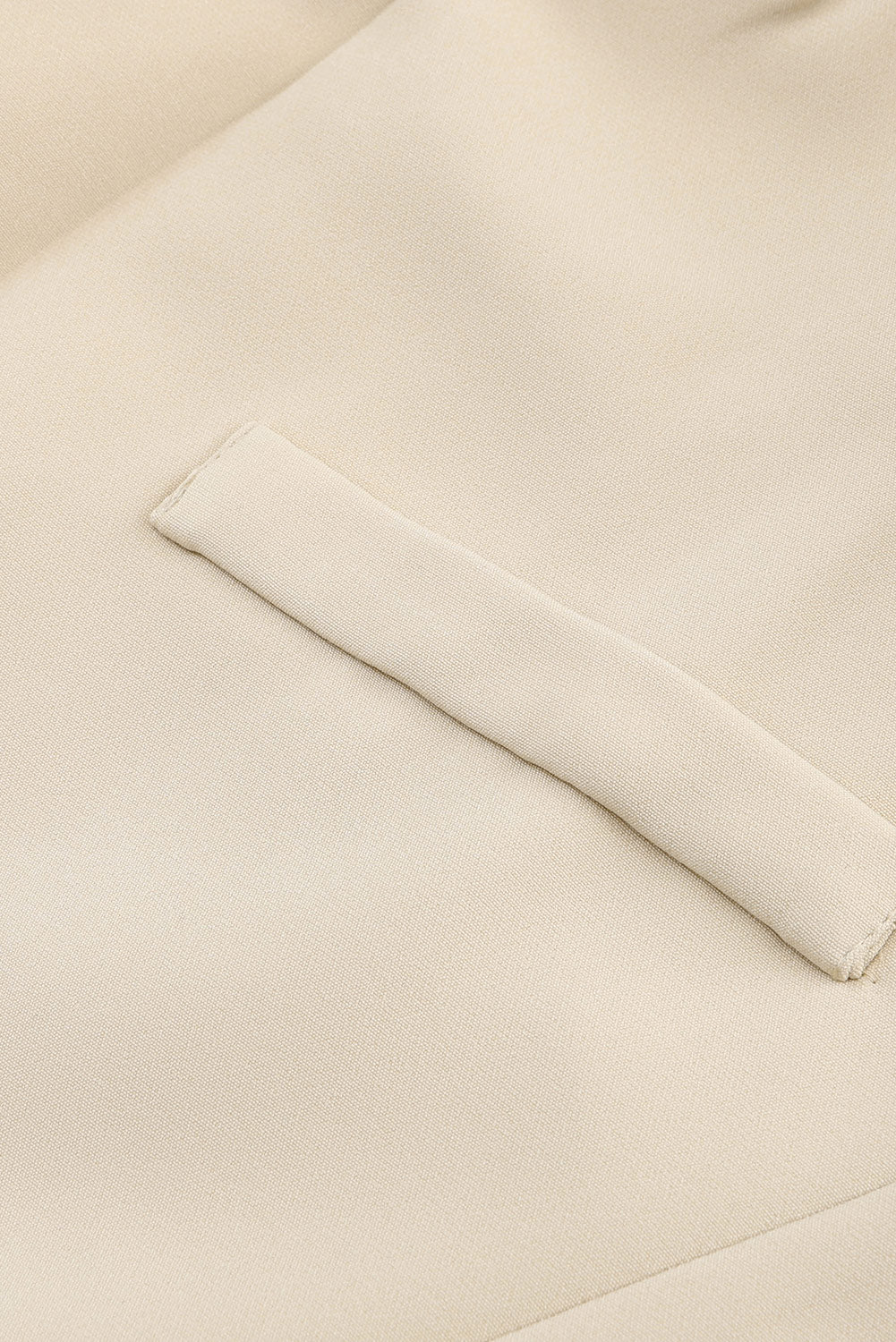 Apricot Single Button Pocketed Lapel Vest Blazer