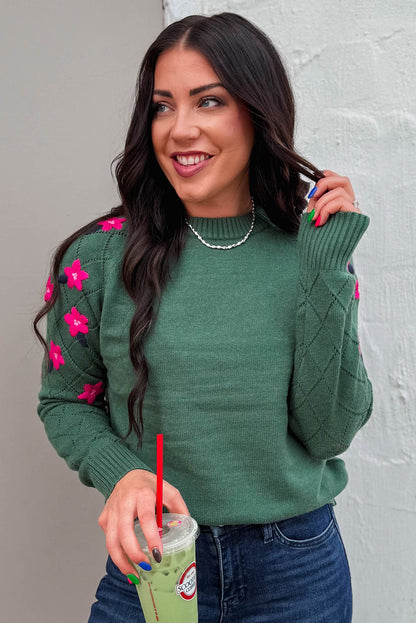 Evergreen Hazel Floral Embroidered Sweater