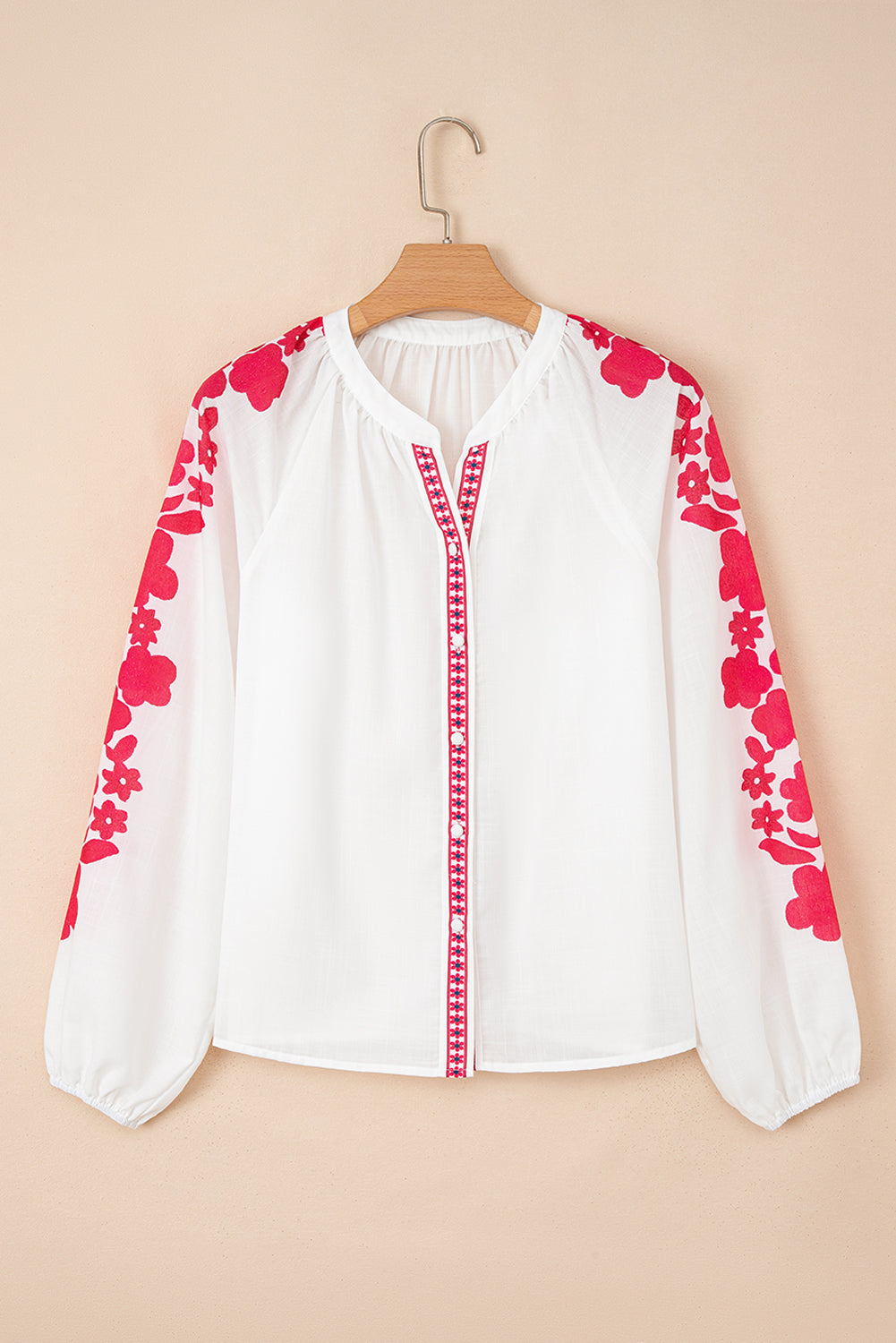 floral embroidered shirt