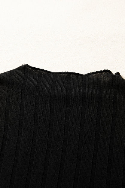 ribbed knit mini dress