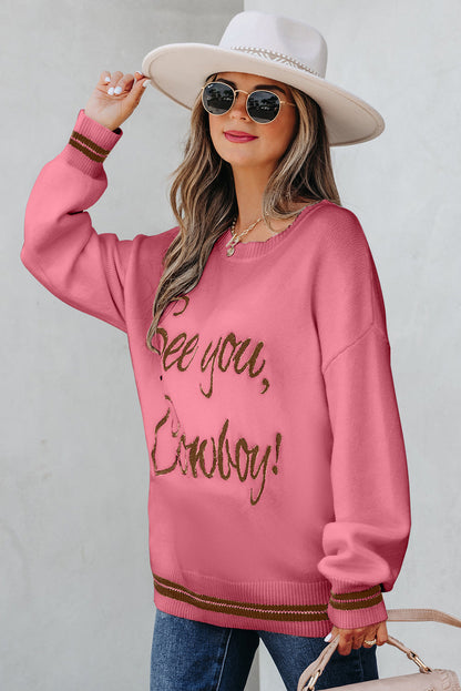 western graphic sweater