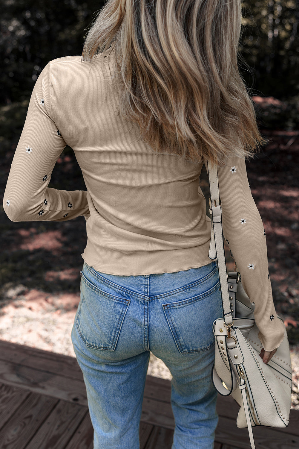 floral embroidered top