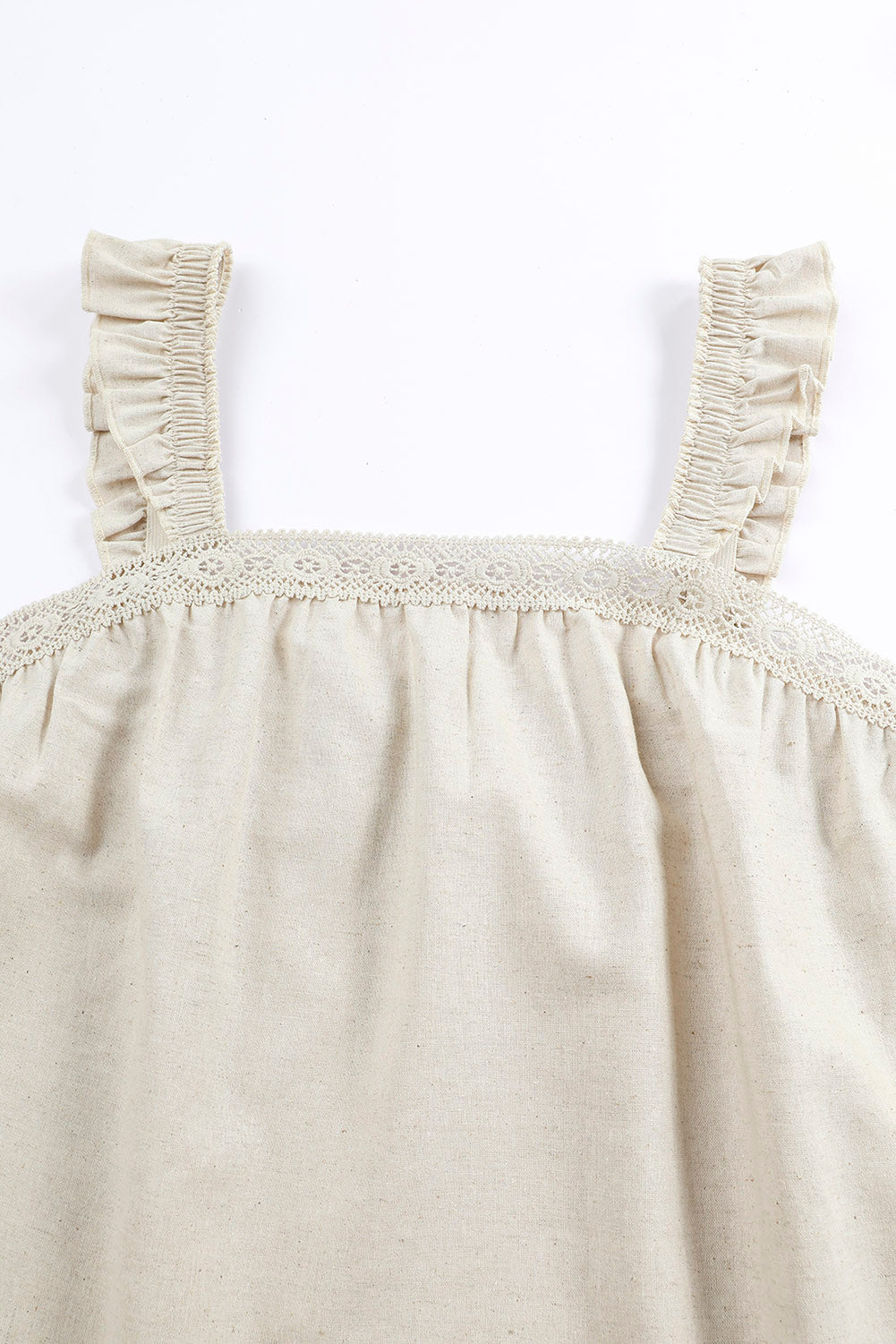 Elegant Lace Detail Square Neck Tank Top