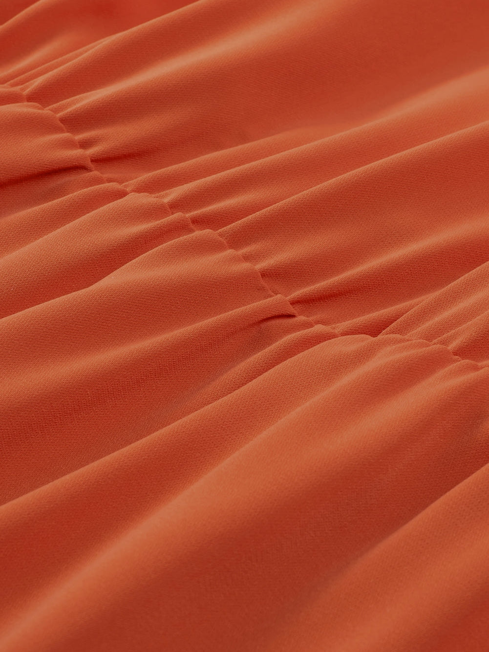 Russet Orange Plus Size Ruffled Hem Sleeveless Long Dress