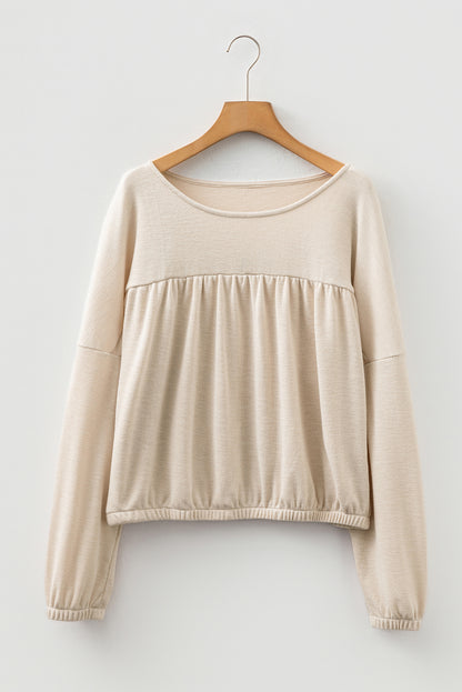 ribbed long sleeve top