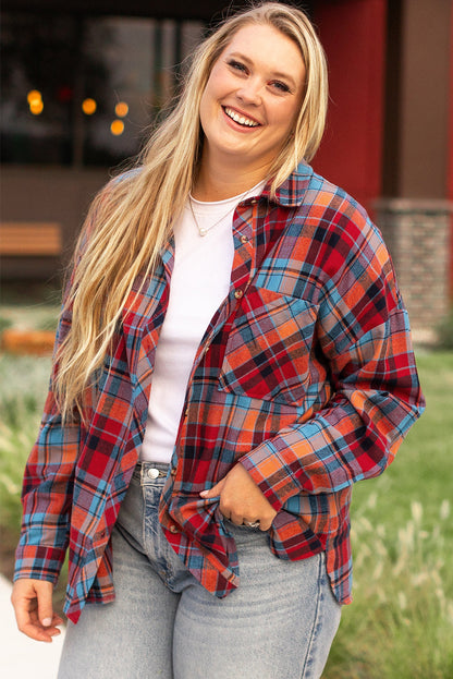 plus size check shirt