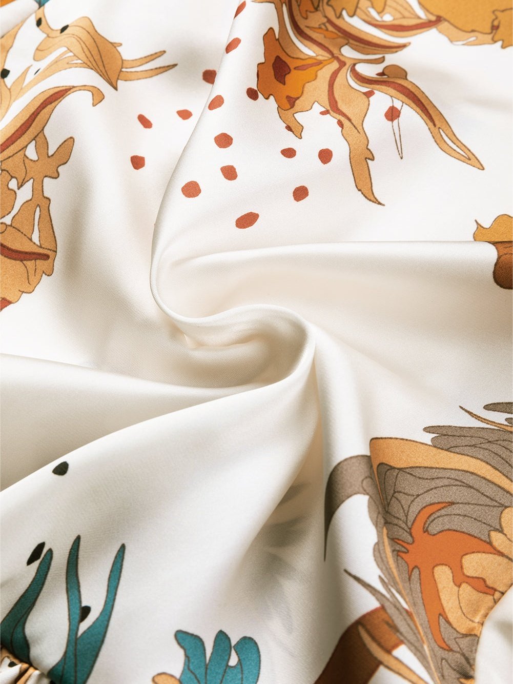 Floral Fantasy V Neck Babydoll Blouse in Multicolor