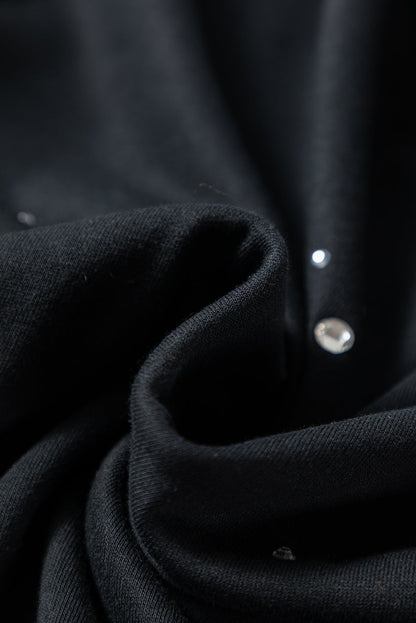 black rhinestone sweatshirt