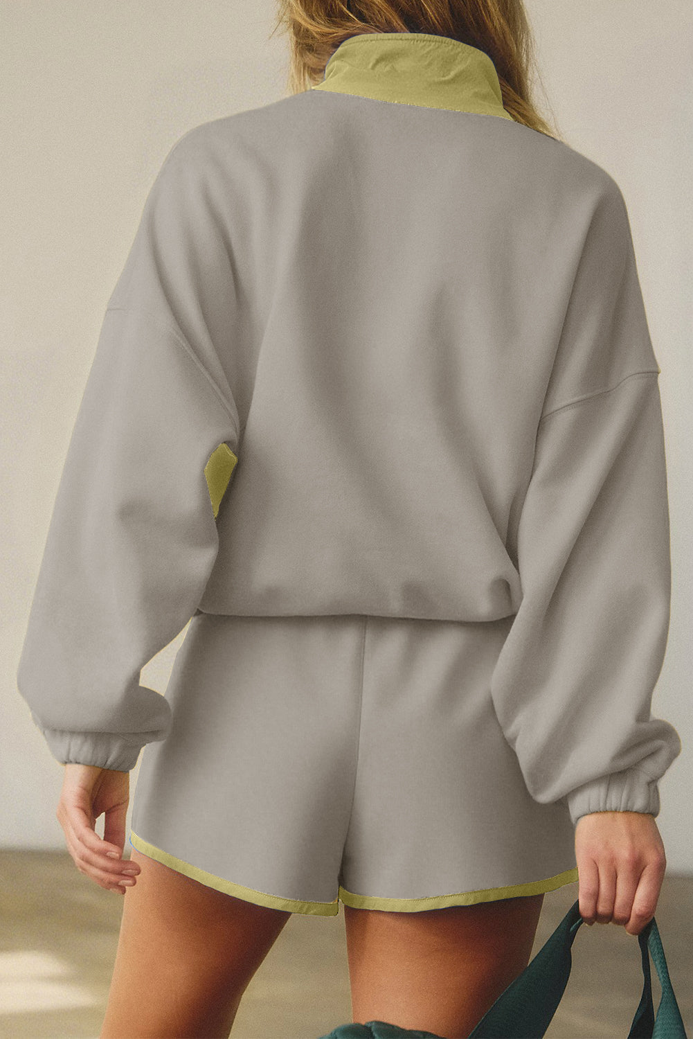 color block 2pcs short set