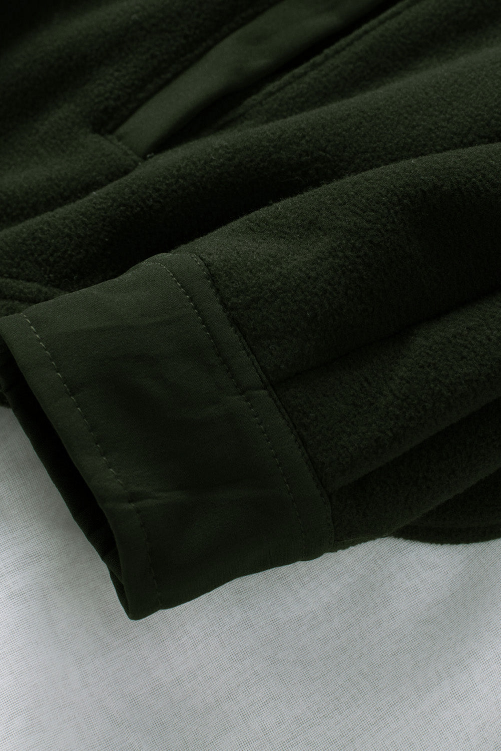 Green Stylish Button-Up Shirt Jacket with Collar