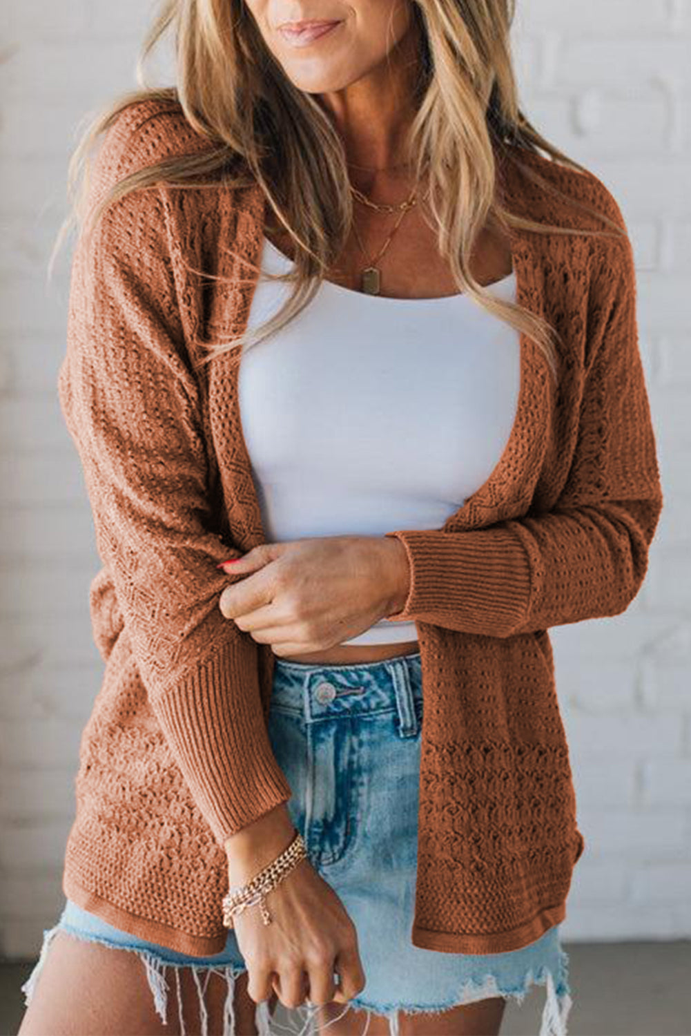 womens open front cardigan