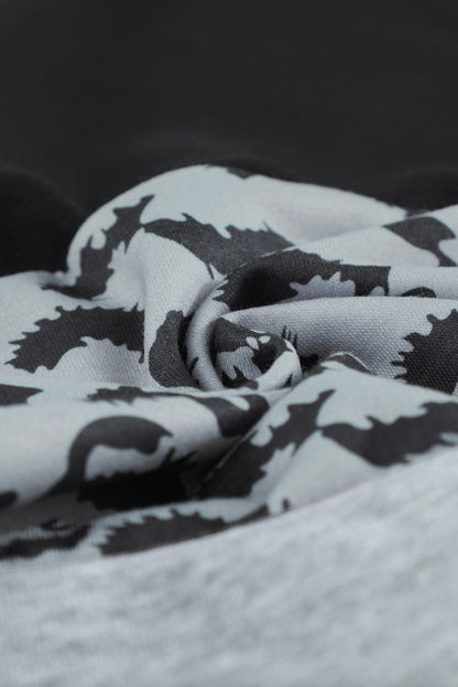 Colorblock Contrast Stitching Sweatshirt with Slits