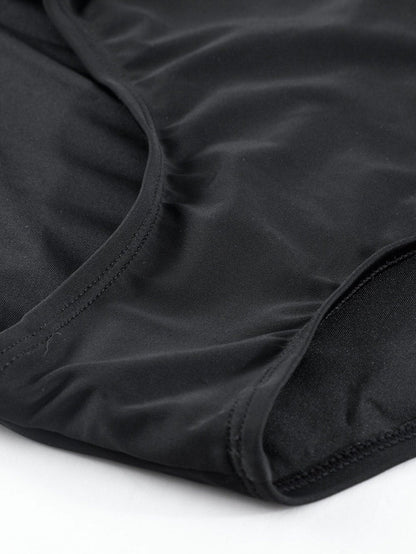 Floral Striped Patchwork Rashguard Swimsuit with Long Sleeves