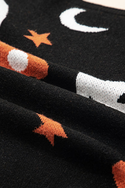 black halloween sweater