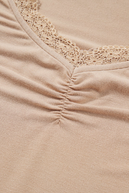 v neck long sleeve top