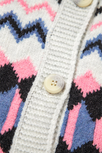 geometric cardigan
